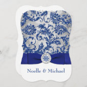 Winter Wonderland PRINTED Buckle Invite - Blue #2b Einladung (Vorne/Hinten)