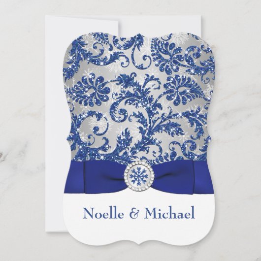 Winter Wonderland PRINTED Buckle Invite - Blue #2b Einladung (Vorderseite)