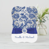 Winter Wonderland PRINTED Buckle Invite - Blue #2b Einladung (Stehend Vorderseite)