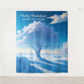 Winter Wonderland Prom Themenabend Wandteppich (Vorderseite)