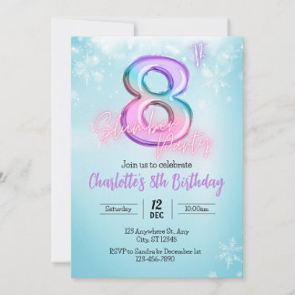 Winter Wonderland Pyjama Party Einladung