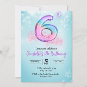 `Winter Wonderland Pyjamaparty-Einladung Einladung