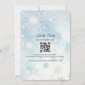 Winter Wonderland QR Hochzeitseinladung Einladung (Rückseite)