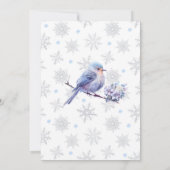 Winter Wonderland Quinceañera Einladung (Rückseite)