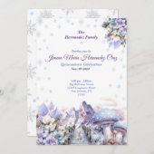 Winter Wonderland Quinceañera Einladung (Vorne/Hinten)
