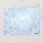 Winter Wonderland Quinceañera Einladung Postkarte (Rückseite)