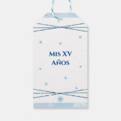 Winter Wonderland Quinceañera Recerdo Geschenkanhänger (Rückseite)