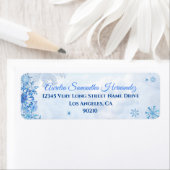 Winter Wonderland Quinceañera Rücksendeadresse (Insitu)