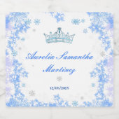 Winter Wonderland Quinceañera Schaumweinetikett (Einzelnes Label)