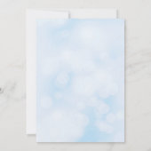 Winter Wonderland Quinceañera Silver Blue Geburtst Einladung (Rückseite)