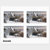 Winter Wonderland Rechteckiger Aufkleber (Blatt)