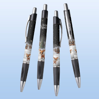 Winter Wonderland Rentier Lassen Sie es Schnee Vil Kugelschreiber