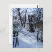 Winter Wonderland Riverside Park New York City NYC Postkarte (Vorne/Hinten)
