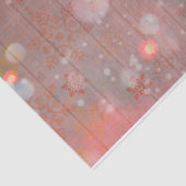 Winter Wonderland Rote Schneeflocken auf Holz Seidenpapier (Detail)