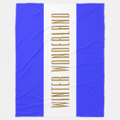 WINTER WONDERLAND Royal Blue White Stripes Fleecedecke (Vorderseite)