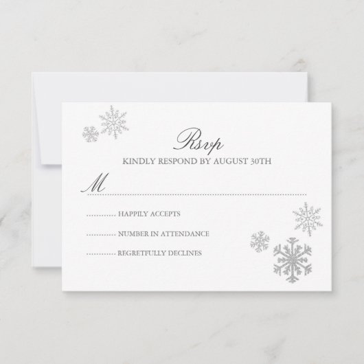 Winter Wonderland RSVP Card Karte (Vorderseite)