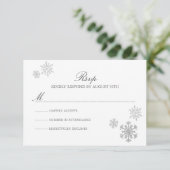 Winter Wonderland RSVP Card Karte (Stehend Vorderseite)