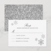 Winter Wonderland RSVP Card Karte (Vorne/Hinten)
