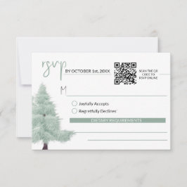 Winter Wonderland RSVP Karte mit QR Code