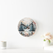 Winter Wonderland Runde Wanduhr (Zuhause)