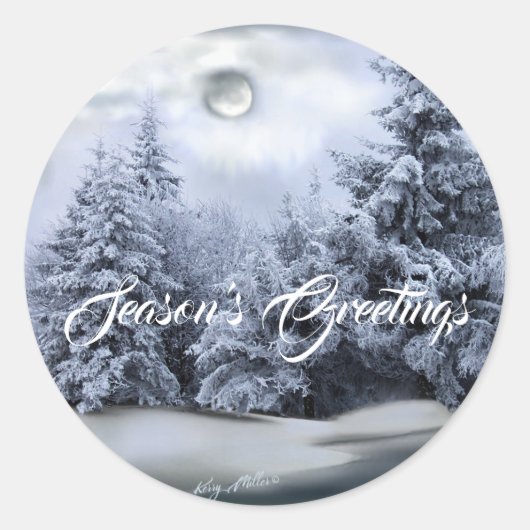 WINTER WONDERLAND RUNDER AUFKLEBER (Vorderseite)