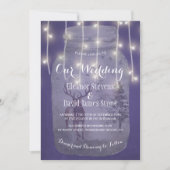 Winter Wonderland Rustic Mason Jar Lights Hochzeit Einladung (Vorderseite)