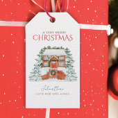 Winter Wonderland Rustikale Pinien Bauernhof Weihn Geschenkanhänger