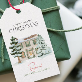 Winter Wonderland Rustikales Bauernhaus Chritsmas Geschenkanhänger