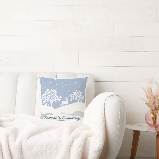 Winter Wonderland Saison Grußkissen Kissen (Liege)