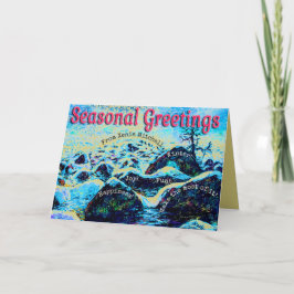 Winter Wonderland Saisongrüße Feiertagskarte