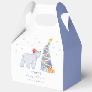 Winter Wonderland Santa Polarbär Baby Shower Geschenkschachtel