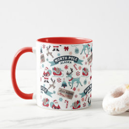 Winter Wonderland - Santa Sleigh und Nordpol Tasse