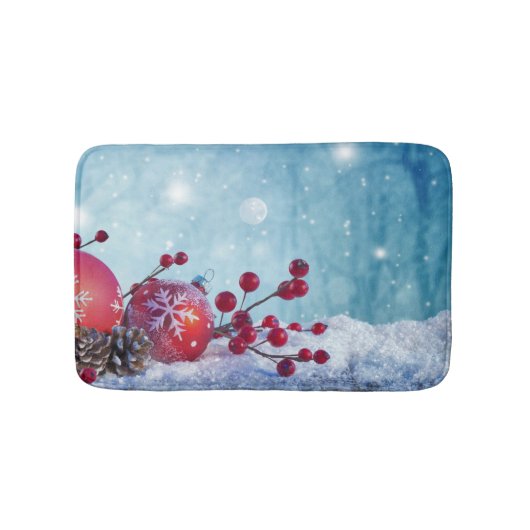 Winter Wonderland Scene Badematte (Vorderseite)