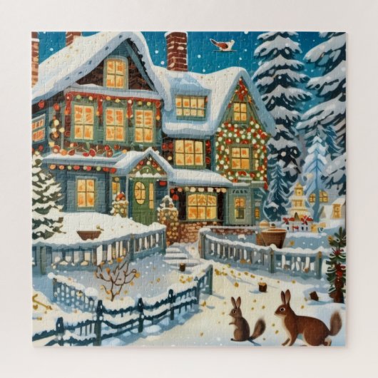 Winter Wonderland Scene Puzzle (Vertikal)