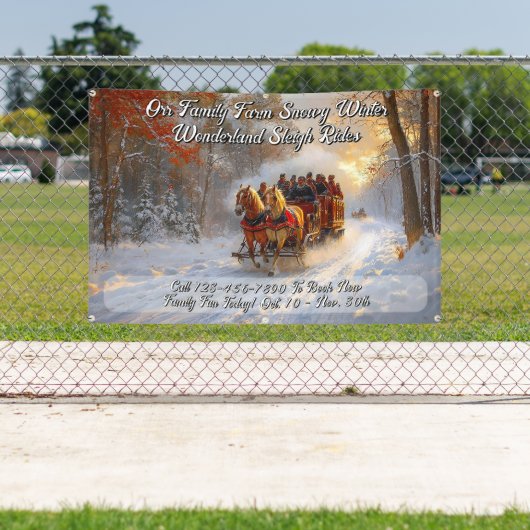 Winter Wonderland Schlittenfahrt Promo anpassen Banner (InSitu)