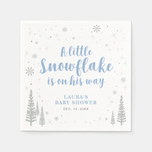 Winter Wonderland Schnee Baby Shower Papier Servie Serviette
