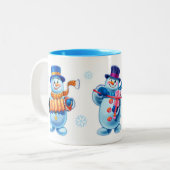 Winter Wonderland Schnee Menschen Tasse individuel (Vorderseite Links)