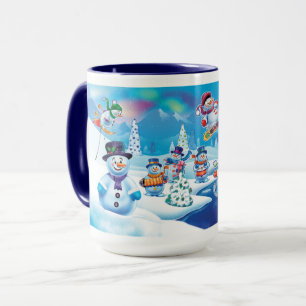 Winter Wonderland Schnee Menschen Tasse individuel