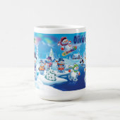 Winter Wonderland Schnee Menschen Tasse individuel (Mittel)
