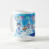 Winter Wonderland Schnee Menschen Tasse individuel (Vorderseite Links)