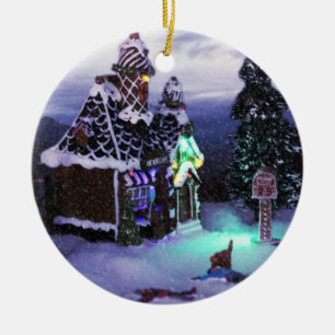 Winter Wonderland Schnee Szene 2020 Keramik Ornament