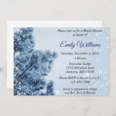 Winter Wonderland Schnee und Pine Brautparty Einladung (Vorne/Hinten)