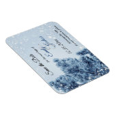 Winter Wonderland Schnee und Pinien Save the Date Magnet (Rechte Seite)