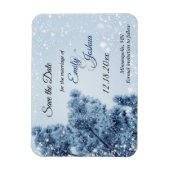 Winter Wonderland Schnee und Pinien Save the Date Magnet (Vertikal)