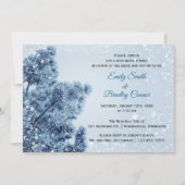 Winter Wonderland Schnee und Pinienwälder Probe Ab Einladung (Vorderseite)