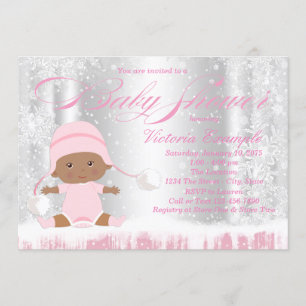 Winter Wonderland-Schneebaby-Einladung zur Babypar Einladung