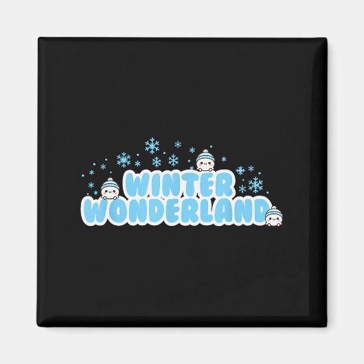 Winter Wonderland Schneeball  Magnet (Vorne)
