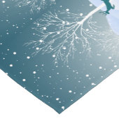 Winter Wonderland Schneebaume Zeichnend Kurzer Tischläufer (Ecke)