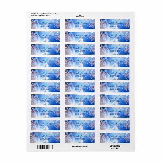 Winter Wonderland Schneeflocken Läden und Blasen (Vorne)