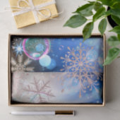 Winter Wonderland Schneeflocken Lights and Bubbles Seidenpapier (Geschenk)